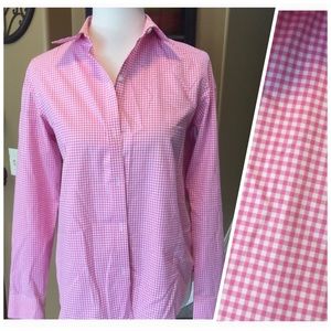 Like New Pink & White Gingham Button Down Shirt